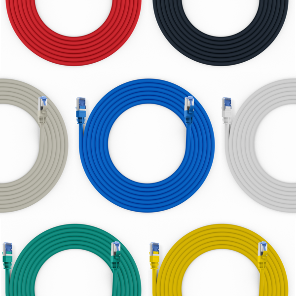RJ45 Patchkabel Cat.6A S/FTP TPE -- Cat.7 Rohkabel superflex rot 2m