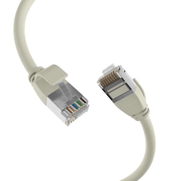 RJ45 Patchkabel Cat.6A U/FTP TPE -- 4mm ultraflex grau 2m