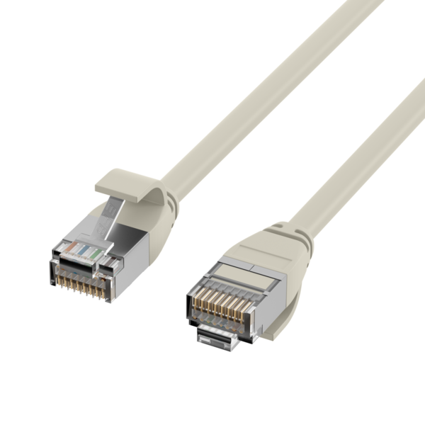 RJ45 Patchkabel Cat.6A U/FTP TPE -- 4mm ultraflex grau 2m
