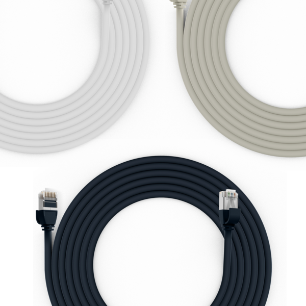 RJ45 Patchkabel Cat.6A U/FTP TPE -- 4mm ultraflex grau 2m
