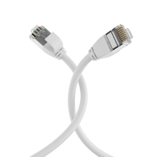 RJ45 Patchkabel Cat.6A U/FTP TPE -- 4mm ultraflex weiß 2m