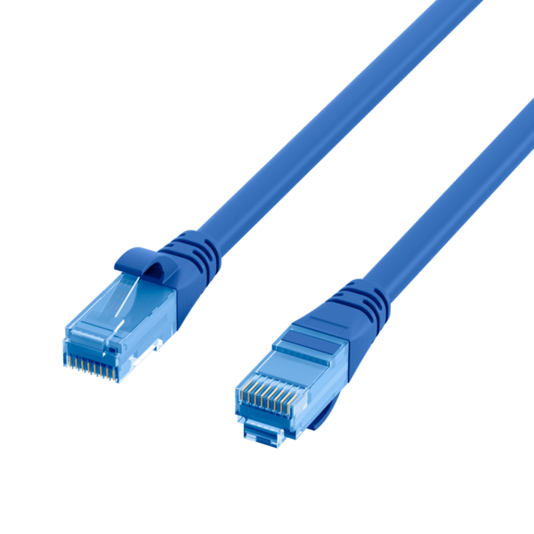 RJ45 Patchkabel Cat.6A U/UTP LSZH, Premium 500MHz blau 10m