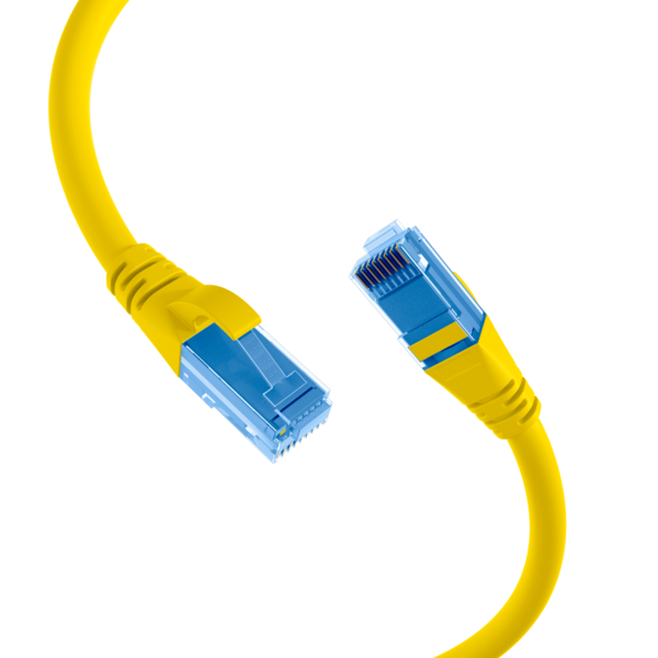RJ45 Patchkabel Cat.6A U/UTP LSZH, Premium 500MHz gelb 1,5m