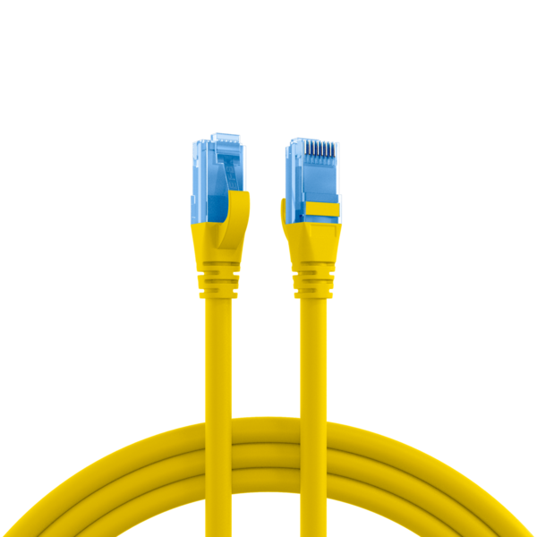 RJ45 Patchkabel Cat.6A U/UTP LSZH, Premium 500MHz gelb 5m