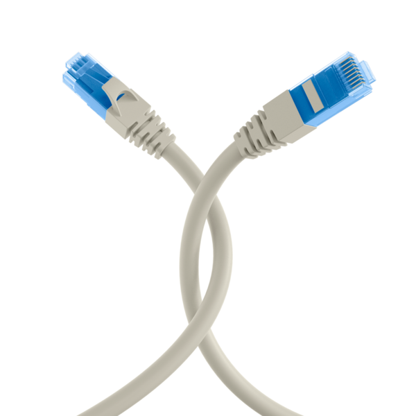 RJ45 Patchkabel Cat.6A U/UTP LSZH, Premium 500MHz grau 10m