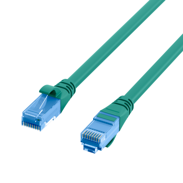 RJ45 Patchkabel Cat.6A U/UTP LSZH, Premium 500MHz grün 15m