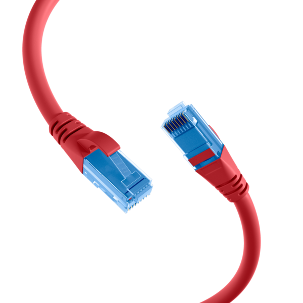 RJ45 Patchkabel Cat.6A U/UTP LSZH, Premium 500MHz rot 0,5m