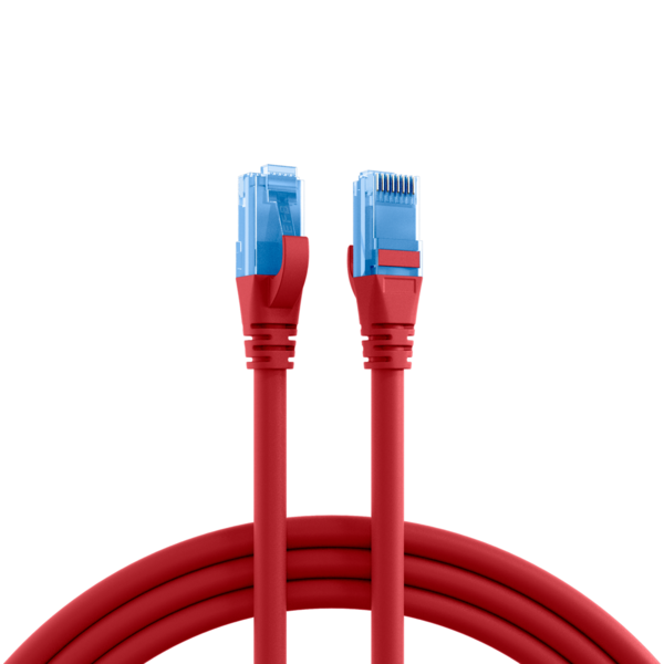 RJ45 Patchkabel Cat.6A U/UTP LSZH, Premium 500MHz rot 3m