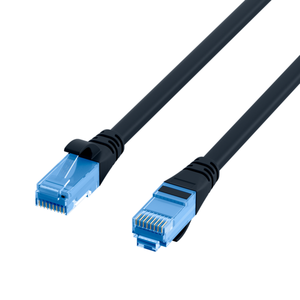 RJ45 Patchkabel Cat.6A U/UTP LSZH, Premium 500MHz schwarz 3m
