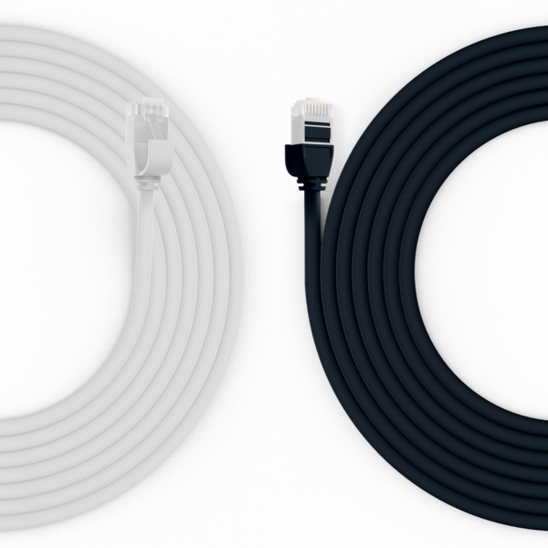 RJ45 Patchkabel Cat.6A U/UTP TPE -- 3,6mm ultraflex schwarz 0,25m