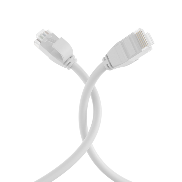 RJ45 Patchkabel Cat.6A U/UTP TPE -- 3,6mm ultraflex weiß 0,25m