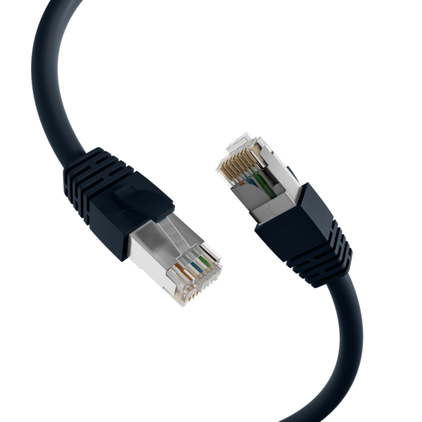 RJ45 Patchkabel Cat.8.1 S/FTP LSZH -- BC schwarz 3m