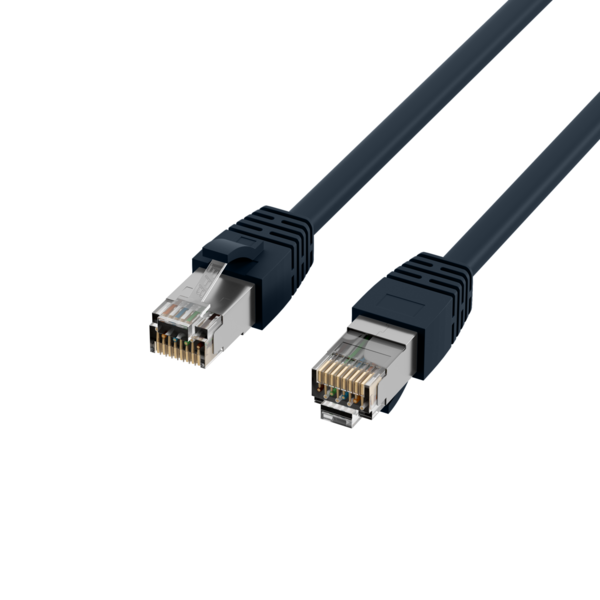 RJ45 Patchkabel Cat.8.1 S/FTP LSZH -- BC schwarz 7,5m