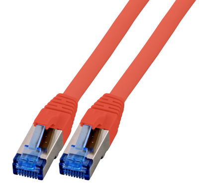 RJ45 Patchkabel S/FTP, Cat.6A, Cat.7 Rohkabel TPE superflex, 0,5m, rot RJ45 Patchkabel S/FTP, Cat.6A, Cat.7 Rohkabel TPE superflex, 0,5m, rot