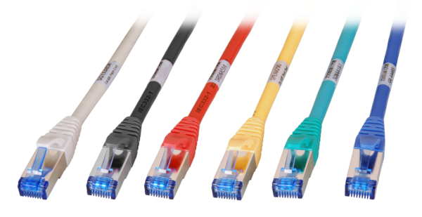 RJ45 Patchkabel S/FTP, Cat.6A -- TPE superflex, 0.15m, gelb