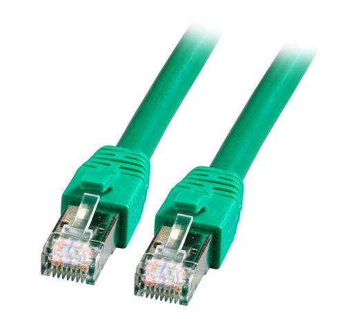 RJ45 Patchkabel S/FTP, Cat.8.1, BC, LSZH, 1m, grün RJ45 Patchkabel S/FTP, Cat.8.1, BC, LSZH, 1m, grün