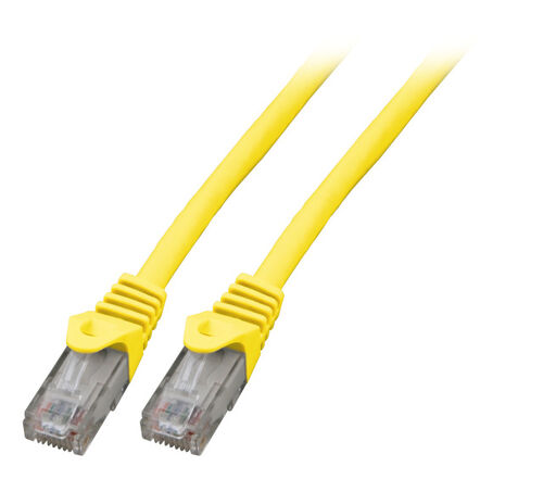 RJ45 Patchkabel U/UTP, Cat.6, LSZH, CCA, 0,25m, gelb RJ45 Patchkabel U/UTP, Cat.6, LSZH, CCA, 0,25m, gelb
