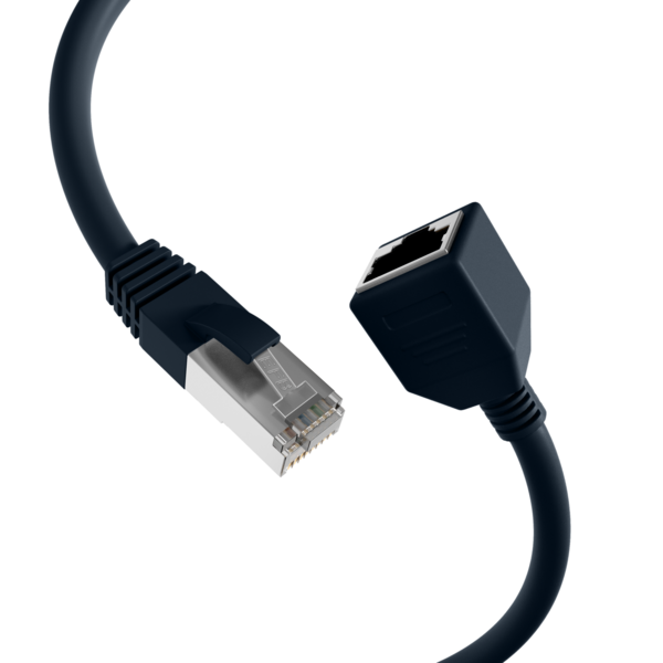 RJ45 Patchkabelverl. Cat.6A S/FTP LSZH -- AWG26 schwarz 1m