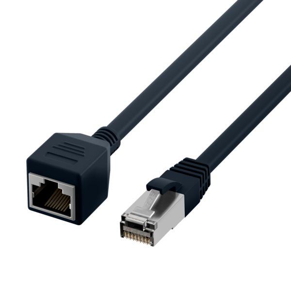 RJ45 Patchkabelverl. Cat.6A S/FTP LSZH -- AWG26 schwarz 1m