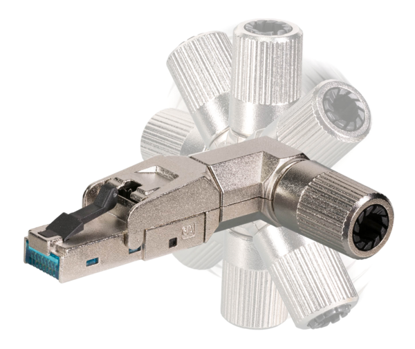 RJ45 Premium Stecker STP, Cat.6A/ClassEA -- feldkonfektionierbar, vollmetall