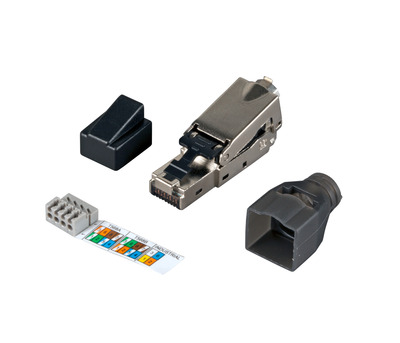 RJ45 Stecker STP, Cat.6 -- feldkonfektionierbar RJ45 Stecker STP, Cat.6 -- feldkonfektionierbar