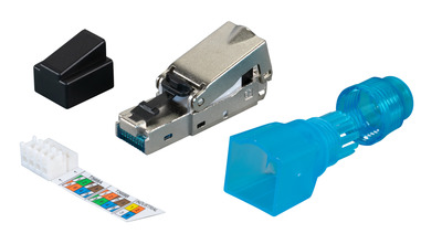 RJ45 Stecker STP, Cat.6A -- feldkonfektionierbar RJ45 Stecker STP, Cat.6A -- feldkonfektionierbar
