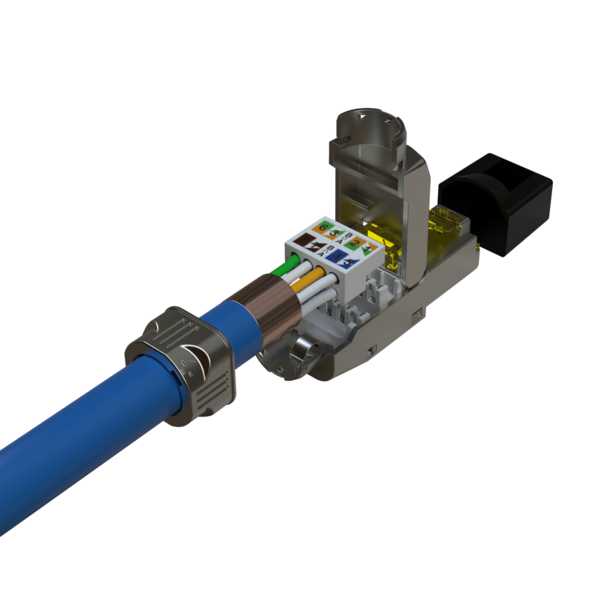 RJ45 Stecker STP, Cat.8.1, , feldkonfektionierbar, Bayonett
