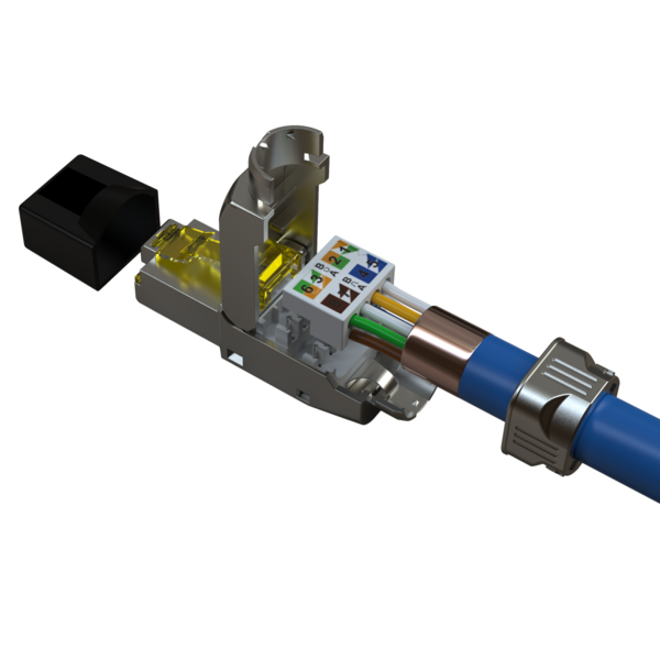 RJ45 Stecker STP, Cat.8.1, , feldkonfektionierbar, Bayonett