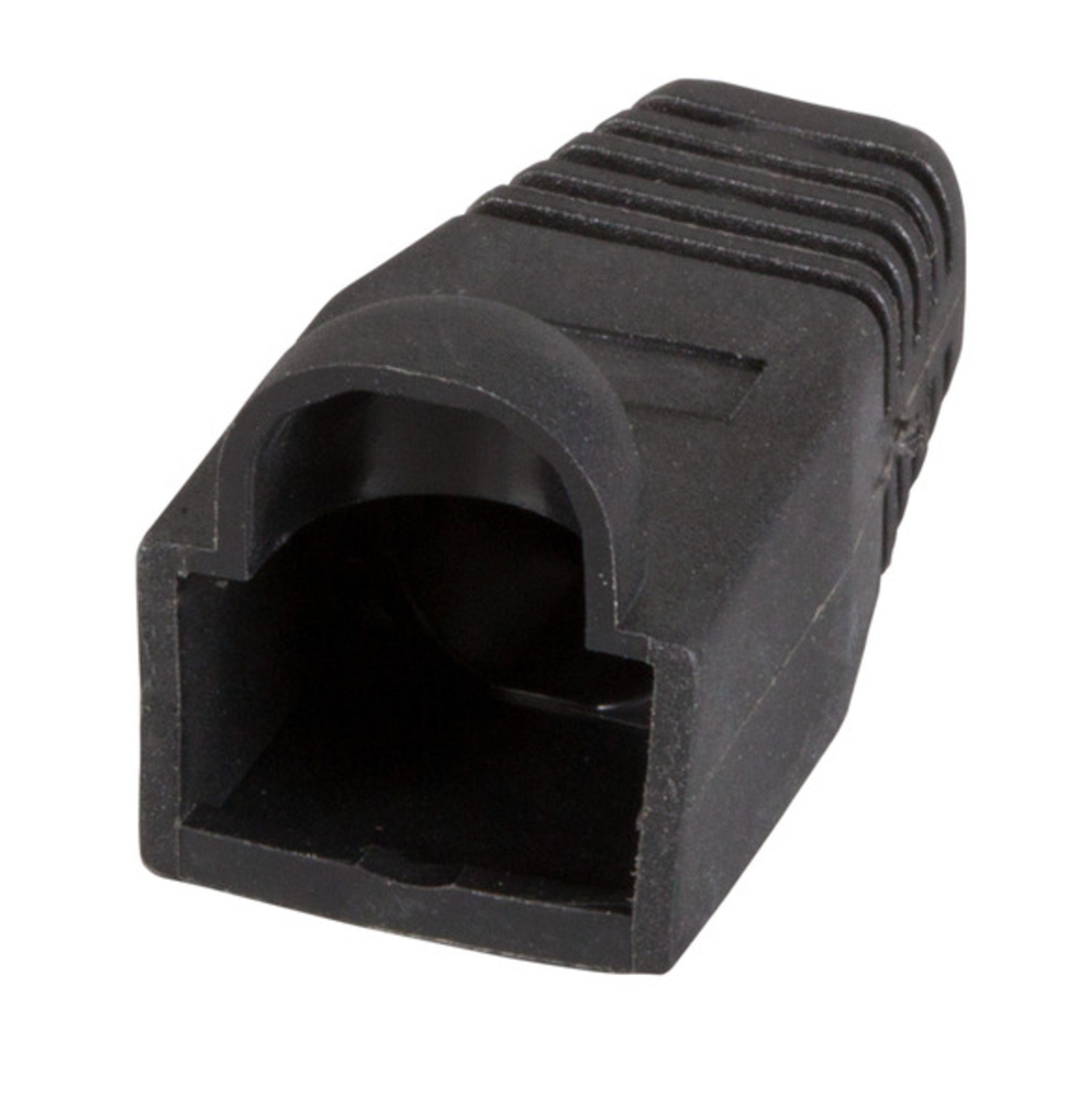 RJ45 Stecker + Zubehör Knickschutztülle RJ45 rot, mit, Rastnasenschutz, - 1 VPE = 50 Stï¿½ck RJ45 Stecker + Zubehör