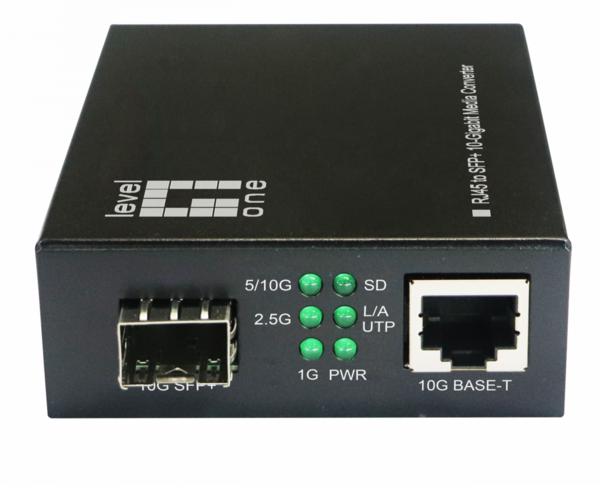 RJ45 zu SFP+ 10-Gigabit Mediakonverter -- unterstützt 1000M/2,5G/5G/10G