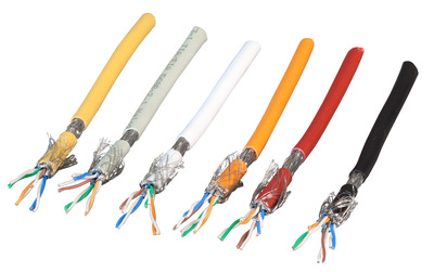 Rohkabel Cat.7, S/FTP, LSZH, rot, 100m -- Ring