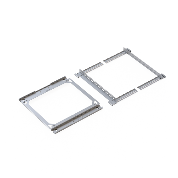 Rückrahmen für X-Rack Wandgehäuse -- 400-600mm 12HE 600x600mm verzinkt 1/3