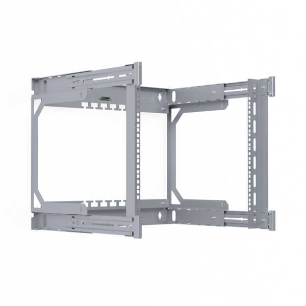 Rückrahmen für X-Rack Wandgehäuse -- 400-600mm 9HE 600x500mm verzinkt 1/3