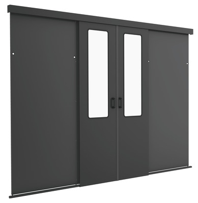 Schiebetür für Kalt-/Warmgang für PRO -- 42HE +100 mm, 1200 mm, RAL9005 Schiebetür für Kalt-/Warmgang für PRO -- 42HE +100 mm, 1200 mm, RAL9005
