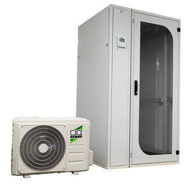 Schrank 42HE + Anreihkühler 3,5 kW, BxT -- 1100x1000, RAL7035, *Komplett-Set* Schrank 42HE + Anreihkühler 3,5 kW, BxT -- 1100x1000, RAL7035, *Komplett-Set*