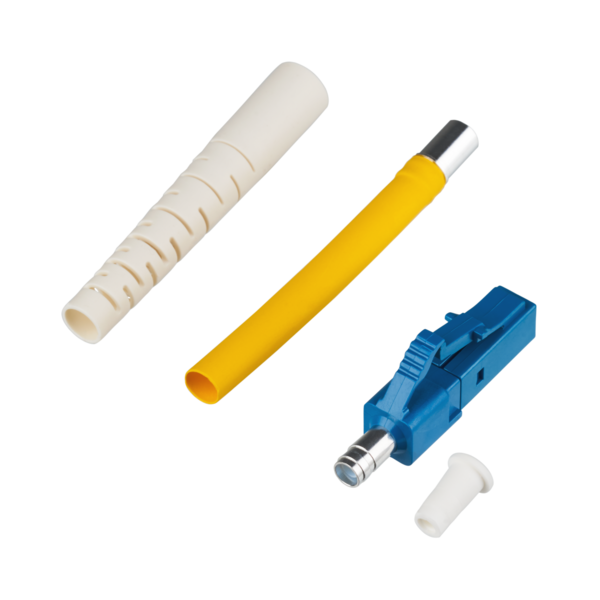 Senko Stecker LC SM 3,0mm -- Stecker (blau) Knickschutz (weiß)