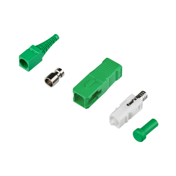Senko Stecker SC/APC SM 2,0 mm -- Stecker (grün) Knickschutz (grün)