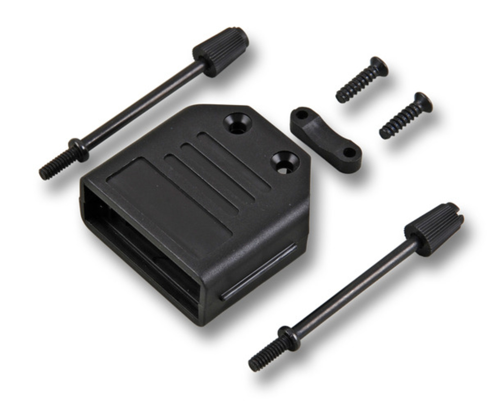 Serielle und Paralelle Kabel und Adapter Flip-Top Haube schwarz 25polig,  - 1 VPE = 50 Stück Serielle und Paralelle Kabel und Adapter