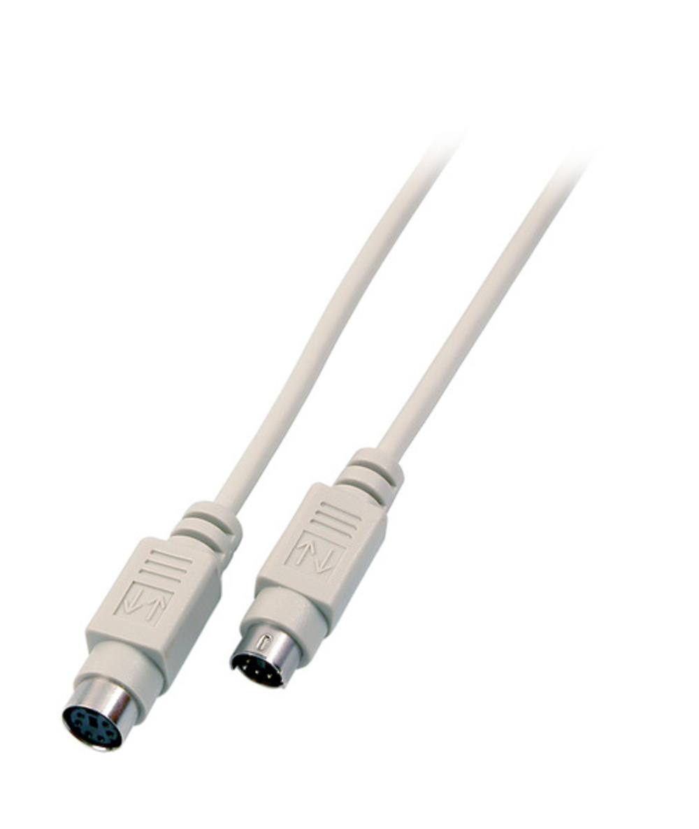 Serielle und Paralelle Kabel und Adapter Maus/-Tastatur Verlängerungskabel, 2x, PS/2, St.-Bu., 5,0m, beige - 1 VPE = 10 Stï¿½ck Serielle und Paralelle Kabel und Adapter