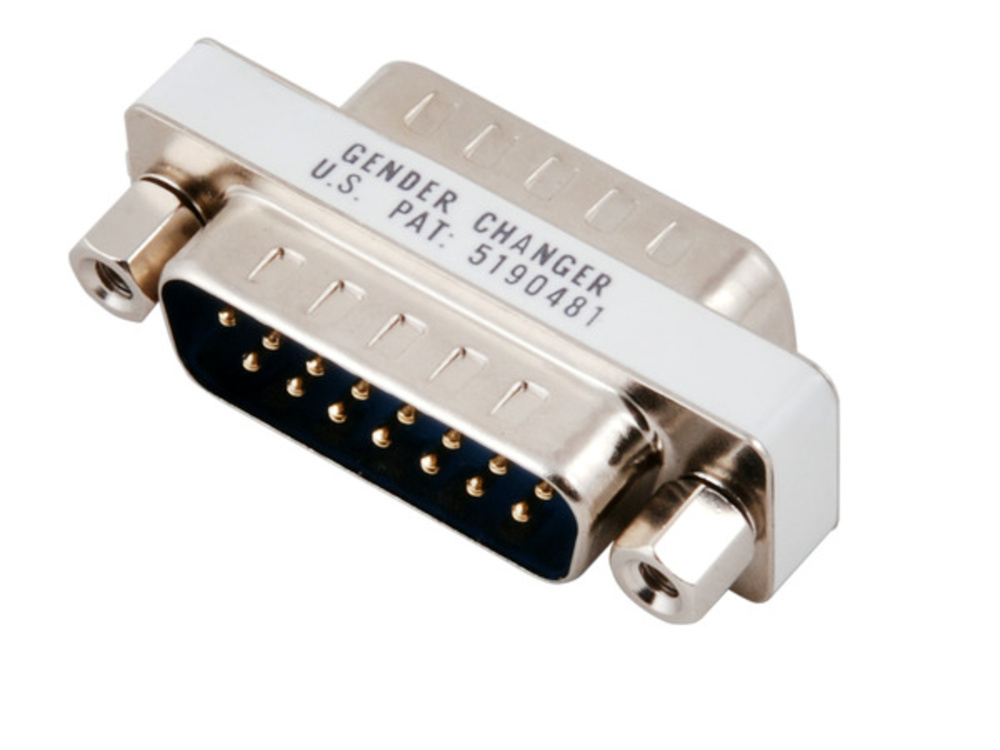 Serielle und Paralelle Kabel und Adapter Mini Gender Changer, DSub 15, St.-St.,  - 1 VPE = 70 Stï¿½ck Serielle und Paralelle Kabel und Adapter