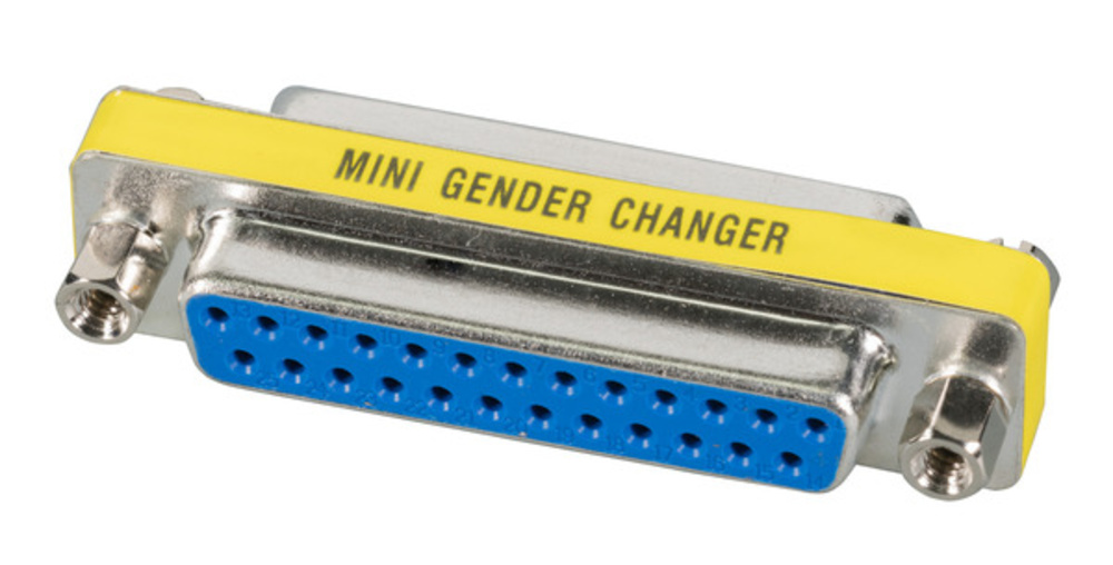 Serielle und Paralelle Kabel und Adapter Mini Gender Changer, DSub 25, Bu.-Bu.,  - 1 VPE = 50 Stï¿½ck Serielle und Paralelle Kabel und Adapter