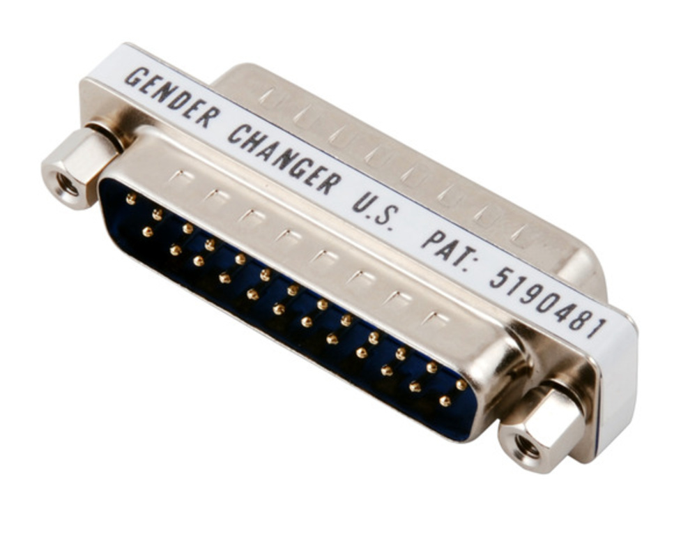 Serielle und Paralelle Kabel und Adapter Mini Gender Changer, DSub 25, St.-St.,  - 1 VPE = 50 Stï¿½ck Serielle und Paralelle Kabel und Adapter