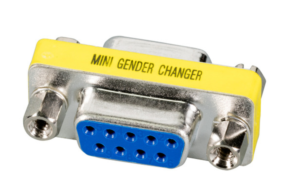 Serielle und Paralelle Kabel und Adapter Mini Gender Changer, DSub 9, Bu.-Bu.,  - 1 VPE = 50 Stï¿½ck Serielle und Paralelle Kabel und Adapter