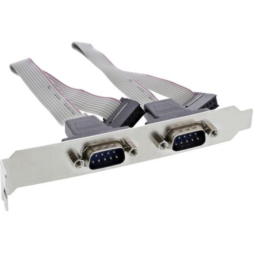 Serielles Slotblech 2-fach, 9pol Stecker an 10pol Buchsenleiste, 1:1, 0,18m Slotbleche