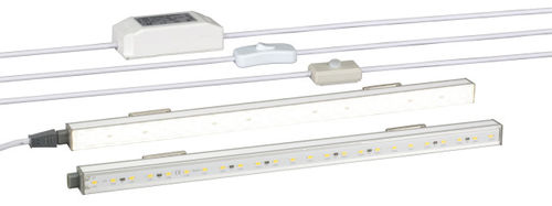 Set aus LED Leuchte + Anschlussset 230 V, IR-Sensor, Schalter