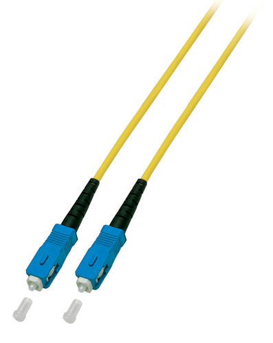 Simplex Jumper SC/SC, 9/125µ 0.5 m, LSZH, OS2, gelb Simplex Jumper SC/SC, 9/125µ 0.5 m, LSZH, OS2, gelb