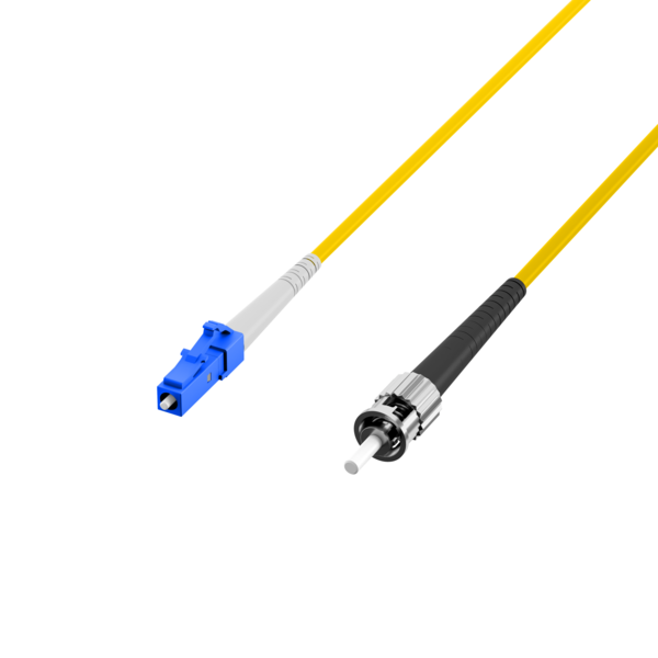 Simplex LWL Patchkabel 1E9/125µ LC- ST 10m -- 3,0mm Gelb 9/125µm