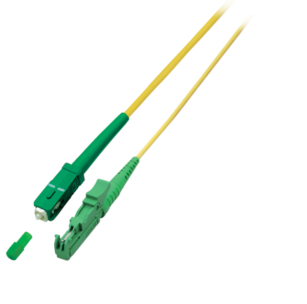 Simplex LWL Patchkabel E2000®/APC-SC/APC -- OS2 3,0mm Gelb 9/125µm 15m