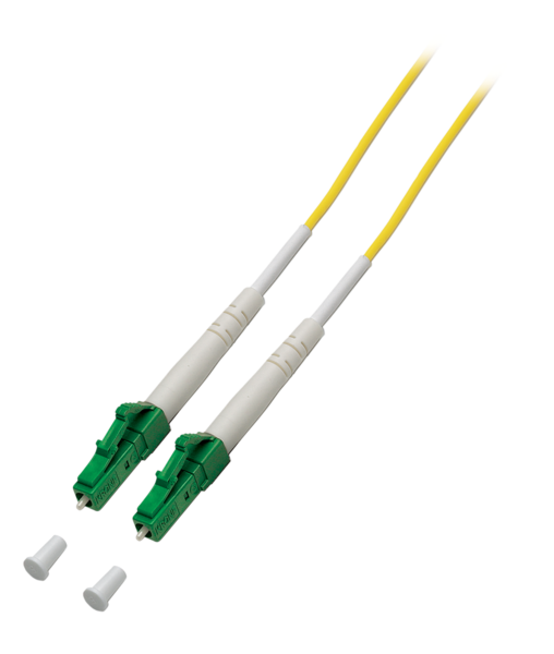 Simplex Patchkabel LC/APC-LC/APC OS2 G657A2, 1m LSZH 3mm gelb Glasfaser Patchkabel