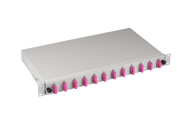 Spleißbox gr ausziehbar SC OM4, 24xPigtail & 12xDuplex-Kupplung